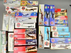 A COLLECTION OF THIRTY AIRFIX MODEL AIRCRAFT KITS, in two boxes, scale mainly 1:72 with