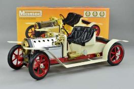 A BOXED MAMOD LIVE STEAM ROADSTER, No.SA1, not tested, appears complete with accessories and fuel,