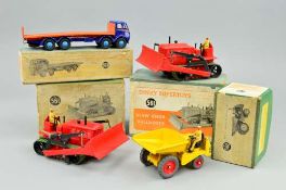 FOUR BOXED DINKY SUPERTOYS, three are restored and repainted to correct colour schemes, the other