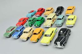 A QUANTITY OF UNBOXED AND ASSORTED DIECAST VEHICLES, all are repainted/restored Dinky, Corgi and