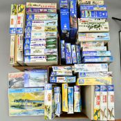 A COLLECTION OF ITALERI & REVELL MODEL AIRCRAFT KITS, in three boxes containing 45 kits, the scale