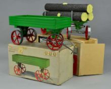 A BOXED MAMOD OPEN WAGON, No.OW1 and boxed Lumber Wagon, No.LW1, both appear complete, lumber