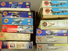 A COLLECTION OF AIRFIX MODEL AIRCRAFT KITS, in two boxes containing approximately 12 kits, scale