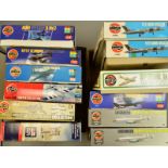 A COLLECTION OF AIRFIX MODEL AIRCRAFT KITS, in two boxes containing approximately 12 kits, scale