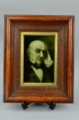 A LATE VICTORIAN SHERWIN & COTTON PORTRAIT PLAQUE OF WILLIAM GLADSTONE, after H.S. Mendelssohn,