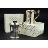 TWO BOXED ELIZABETH II SILVER LIMITED EDITION TANKARDS, commemorating The Silver Jubilee 1977,