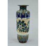 A DOULTON LAMBETH SHOULDERED VASE, bearing the incised initials for Mary Ann Thomson, decorated with
