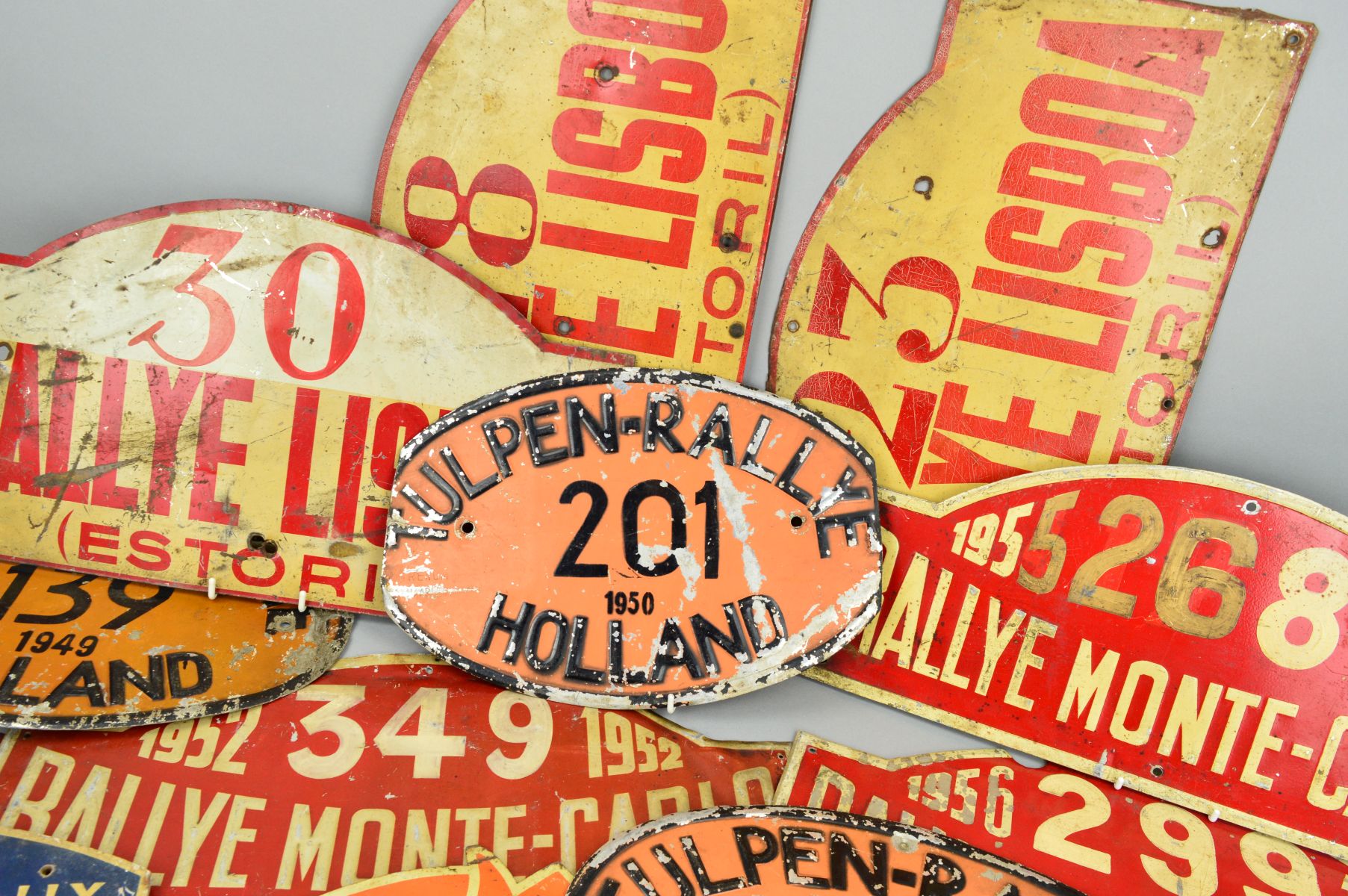 A COLLECTION OF LATE 1940'S AND EARLY 1950'S INTERNATIONAL CAR RALLY ENTRY NUMBER PLATES, - Image 4 of 4