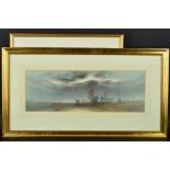 GARMON MORRIS (BRITISH FL.1900-1930), 'A Grey Morning, Kentish Coast', watercolour, titled lower