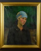 EARLY 20TH CENTURY CONTINENTAL/SCANDANAVIAN SCHOOL, Head and shoulders portrait of a melancholy girl