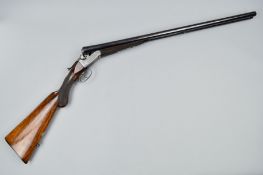 A 12 BORE SIDE BY SIDE NON EJECTOR SHOTGUN BY E.G. HIGHAM, it is fitted with 28'' sleeved barrels