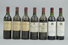 SEVEN BOTTLES OF BORDEAUX WINE, comprising of two bottles of Chateau Beau Sejour Becot, Saint