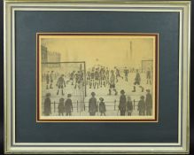 L.S. LOWRY (BRITISH 1887-1976), 'The Football Match', a limited edition print, 710/850, signed lower