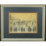 L.S. LOWRY (BRITISH 1887-1976), 'The Football Match', a limited edition print, 710/850, signed lower