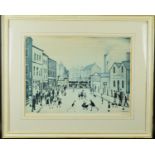 L.S. LOWRY (BRITISH 1887-1976), 'Level Crossing - Burton on Trent', a limited edition print, 457/