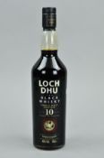 A BOTTLE OF LOCH DHU SINGLE MALT, 'The Black Whisky', aged 10 years from the Mannochmore Distillery,