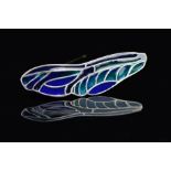 A LATE 20TH CENTURY TIFFANY & CO ANGELA CUMMINGS DRAGONFLY WING BROOCH, measuring approximately 70mm