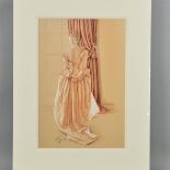 KAY BOYCE (BRITISH CONTEMPORARY), 'OLIVIA', a limited edition print 66/95 of a woman wearing