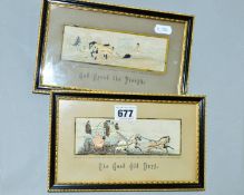 TWO FRAMED STEVENGRAPHS, in titled mounts, comprising 'God Speed the Plough' and 'The Good Old