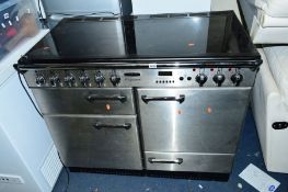 A LEISURE PROFESSIONAL ELECTRIC RANGE COOKER, in stainless steel, approximate width 110cm