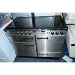 A LEISURE PROFESSIONAL ELECTRIC RANGE COOKER, in stainless steel, approximate width 110cm