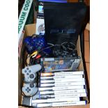 PS2 PLAYSTATION CONSOLE WITH VARIOUS GAMES, to include 'Fifa 07' and 'Fifa 06' (loose), 'Pro