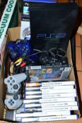 PS2 PLAYSTATION CONSOLE WITH VARIOUS GAMES, to include 'Fifa 07' and 'Fifa 06' (loose), 'Pro