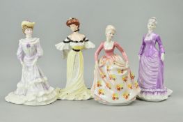 FOUR COALPORT FIGURES, to include two limited editions 'Louisa at Ascot' No.1688/12500 and '