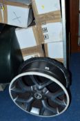 A SET OF FOUR VAUXHALL 18 X 8' ALLOY WHEELS