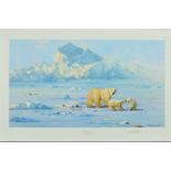 DAVID SHEPHERD (1931-2017) 'Polar Bear Country', a limited edition print 79/950 of a polar bear