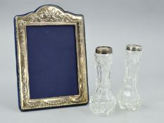 AN ELIZABETH II EDWARDIAN STYLE PHOTOGRAPH FRAME, no glass, makers Carr's of Sheffield Ltd,