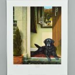 NIGEL HEMMING (BRITISH 1957) 'FRIENDS REUNITED', a limited edition print 203/300 of a black