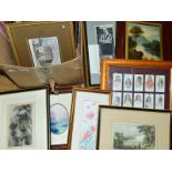 PICTURES AND PRINTS, a box of assorted 19th and 20th Century framed pictures, including hand