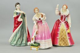 THREE LIMITED EDITION ROYAL DOULTON QUEENS OF THE REALM FIGURES, 'Queen Victoria' HN 3125, 1262/