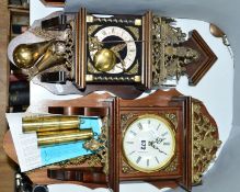 TWO REPRODUCTION DUTCH STYLE WALL CLOCKS, both with weights, chains and pendulums (2)