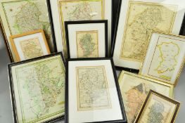 A COLLECTION OF ANTIQUE MAPS OF STAFFORDSHIRE, to include a George Cole - Staffordshire c1808, R