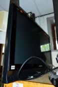 A PANASONIC VIERA 37' LCD TV, (remote, no stand)