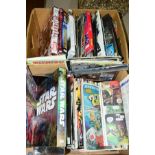 A QUANTITY OF MODERN BOOKS AND COMICS, 2000AD, Star Wars, Superman, Marvel etc (two boxes)