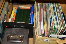 A QUANTITY OF SUNDRY ITEMS, to include LP records and 45rpm singles from the seventies and