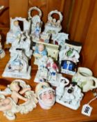 A COLLECTION OF LATE 19TH CENTURY PORCELAIN FAIRINGS, and other Continental ceramic ornaments (14)