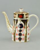 A ROYAL CROWN DERBY OLD IMARI COFFEE POT, '1128' pattern, height approximately 23cm