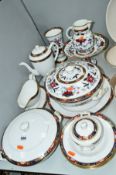 A GROUP OF ROYAL WORCESTER 'PRINCE REGENT' PATTERN DINNER AND ORNAMENTAL WARES, including a soup
