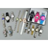 A SELECTION OF WATCHES, to include watches by Gossip, Amadeus, Timex, Gianni Vecci etc