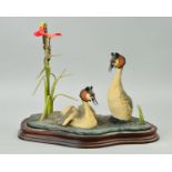 A BORDER FINE ARTS SCULPTURE, 'Courting Grebes' WW3, modelled by Ray Ayres