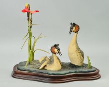 A BORDER FINE ARTS SCULPTURE, 'Courting Grebes' WW3, modelled by Ray Ayres