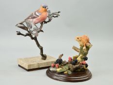 A LIMITED EDITION ALBANY FINE CHINA SCULPTURE, 'Chaffinch' No 452 and a Country Artists 'Harvest