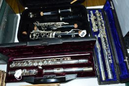 A CASED VENUS FLUTE, FL3015, a cased Buffett of Paris flute, Cooper scale and a cased Buescher