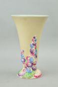 A CLARICE CLIFF FOR WILKINSON LTD TRUMPET VASE, No 701/9 'My Garden' pattern, approximate height