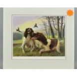 NIGEL HEMMING (BRITISH 1957) 'Park Drive', a limited edition print of a pair of springer spaniels