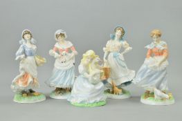FOUR LIMITED EDITION ROYAL WORCESTER FIGURES FROM OLD COUNTRY WAYS, 'A Farmers Wife' No.440/9500, '